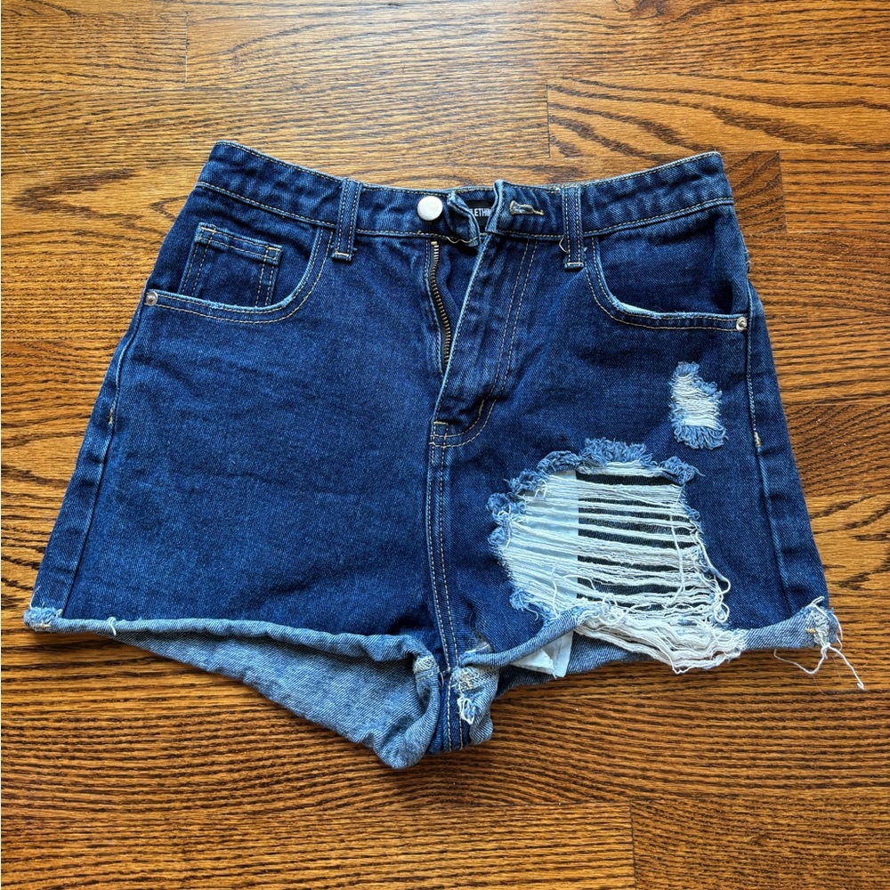 Pretty Little Thing Distressed Denim Women's Shorts